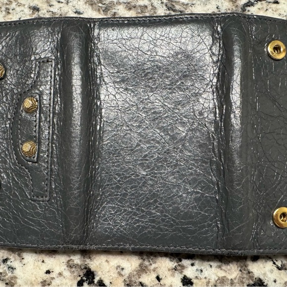 Balenciaga Gray Leather Key Holder with Gold Accents VERY GOOD!!! - Picture 8 of 10